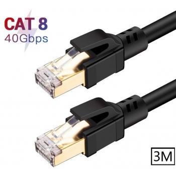 Cat8 3M 40Gbps S/ftp 2000MHz Yüksek Hızlı İnternet Kablosu 5215