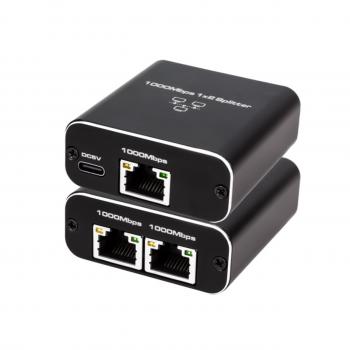 RJ45 Ayırıcı Konnektör Adaptörü Gigabit Ağ Ayırıcı 1 ila 2 Ethernet Ayırıcı Ağ Kablosu Ayırıcı
