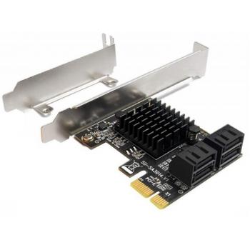 5075 Pci Express Pci-e 4 Port Sata 3.0 Hdd Ssd Girşi Çoklayıcı Kart