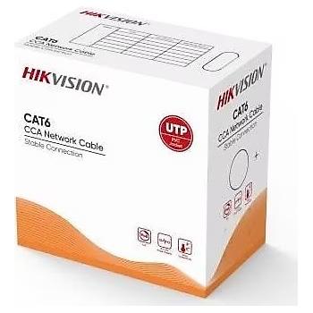 HİKVİSİON DS-1LN6UU/CCA CAT6 U/UTP CCA KABLO, 305M GRİ 0.57mm