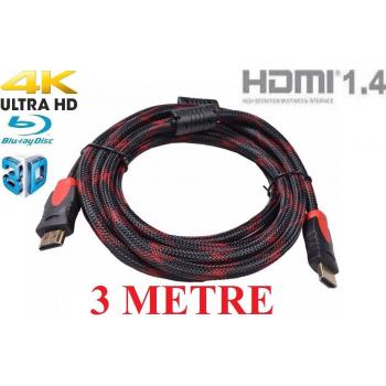 3 Metre Hdmi Kablosu 1.4b 3D Lcd Monitör Tv Bağlantı Kablosu 4240