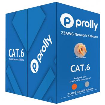 Prolly PCD 5395G CAT6 Kablo 305 MT 23AWG KALİTELİ  GRİ KABLO