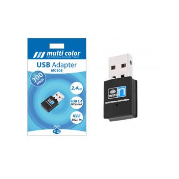MULTİCOLOR MC303  Wifi Adaptör 300Mbps Güçlü Çekim Gücü