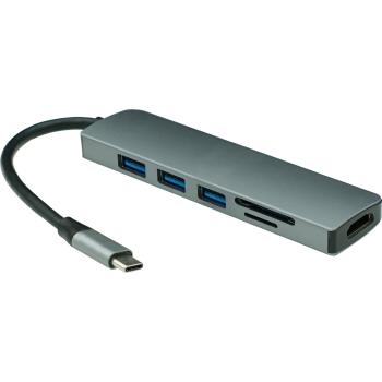 AIRSKY HC-13 TYPE-C TO USB 3.0 + KART OKUYUCU + HDMI 6in1 ÇEVİRİCİ