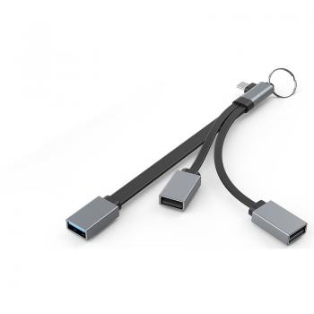 AIRSKY HC-06 TYPE-C TO USB 2.0 - 3.0 3 in 1 HUB