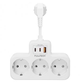 Akım Korumalı Priz, 3x Priz, 2x Type-C, 1x Usb, 16A FTR-25