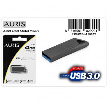 AURIS  4 GB Metal Flash Bellek USB 3.0