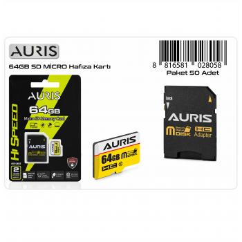 AURIS 64 GB MicroSD Hafıza Kartı