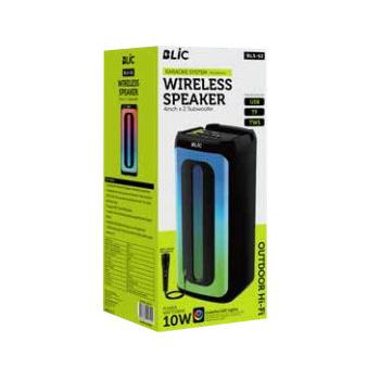 BLS-52 10W TF USB AUX GİRİŞLİ MİKROFONLU RGE IŞIKLI BLUETOOTH SPEAKER