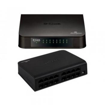 D-Link Des-1016A 16 Port 10/100Mbps Yönetilemez Plastik Kasa Masaüstü Switch.