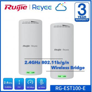 Reyee RG-EST100-E 2.4Ghz Dış Ortam Noktadan Noktaya Access Point, Kutu İçeriği 2 Adet, 300 Mbps,