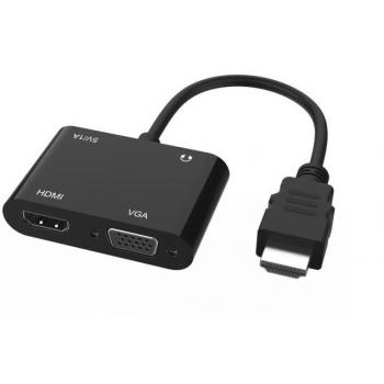 MULTİCOLOR MC-214 HDMI TO HDMI+VGA ÇEVİRİCİ ADAPTÖR ENERJİ BESLEMELİ (HDMI TO HDMI+VGA)