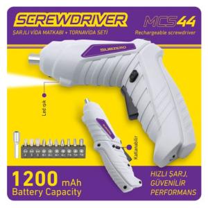 MCS44 ŞARJLI VİDA MATKABI VE TORNAVİDA SETİ