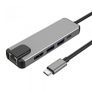 MULTİCOLOR  USB- C DEN  2 PORT  USB 3.0 1 PORT HDMİ 1 PORT ETHERNET  (MC5N1EH)