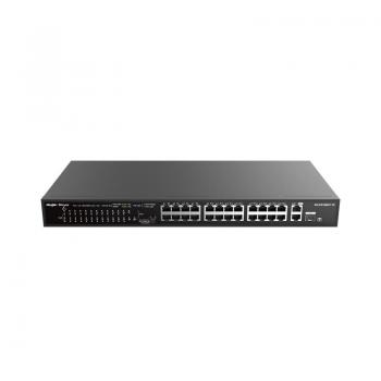 Reyee RG-ES126S-P 24 Portlu, 10/100 Fast Ethernet, 1 Gigabit Uplink,  24 Port PoE+ (370W)