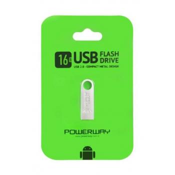 POWERWAY 16 GB USB 2.0 METAL FLASH BELLEK