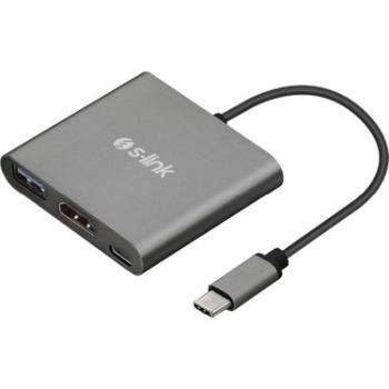 S-LINK  SWAPP SW-U515 4K 30HZ GRİ METAL TYPE-C TO HDMI + USB 3.0