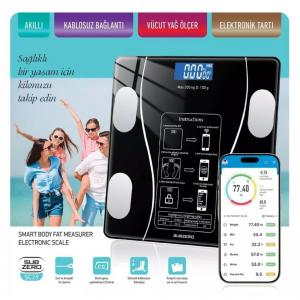 SUBZERO SC25 DİJİTAL TARTI VÜCUT YAĞ ÖLÇER TELEFON UYGULAMALI