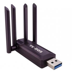 TD-B701 4 Antenli Kablosuz İnternet Sağlayıcı USB WiFi Wireless Adaptör Çift Bantlı 1200m