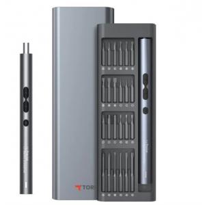 TTS04 Şarjlı Hassas Tornavida Seti 48 Parça Type-C Şarjlı Led Işıklı Mıknatıslı Alüminyum Kasa