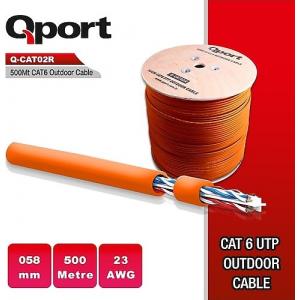QPort Q-CAT02 500MT UTP , 0.58MM,CAT6 ,23AWG Outdoor turuncu