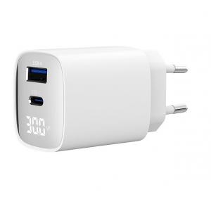 X-LEVEL XC4047 30W YÜKSEK HIZLI ŞARJ ADAPTÖRÜ, DİJİTAL EKRANLI, TYPE-C + USB ÇIKIŞLI