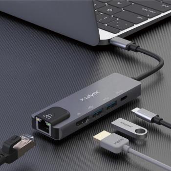 X-LEVEL XMH7810 X-MULTIDOCK 5IN1 TYPE-C TO USB  HUB 4