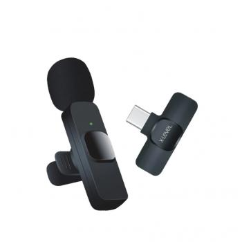 XMC3000 USB-C Giriş Aparatlı iPhone Android Uyumlu Kablosuz Wireless Bluetooth Yaka Mikrofonu